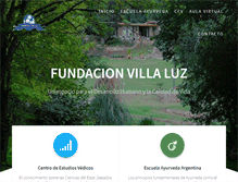 Tablet Screenshot of fundacionvillaluz.org